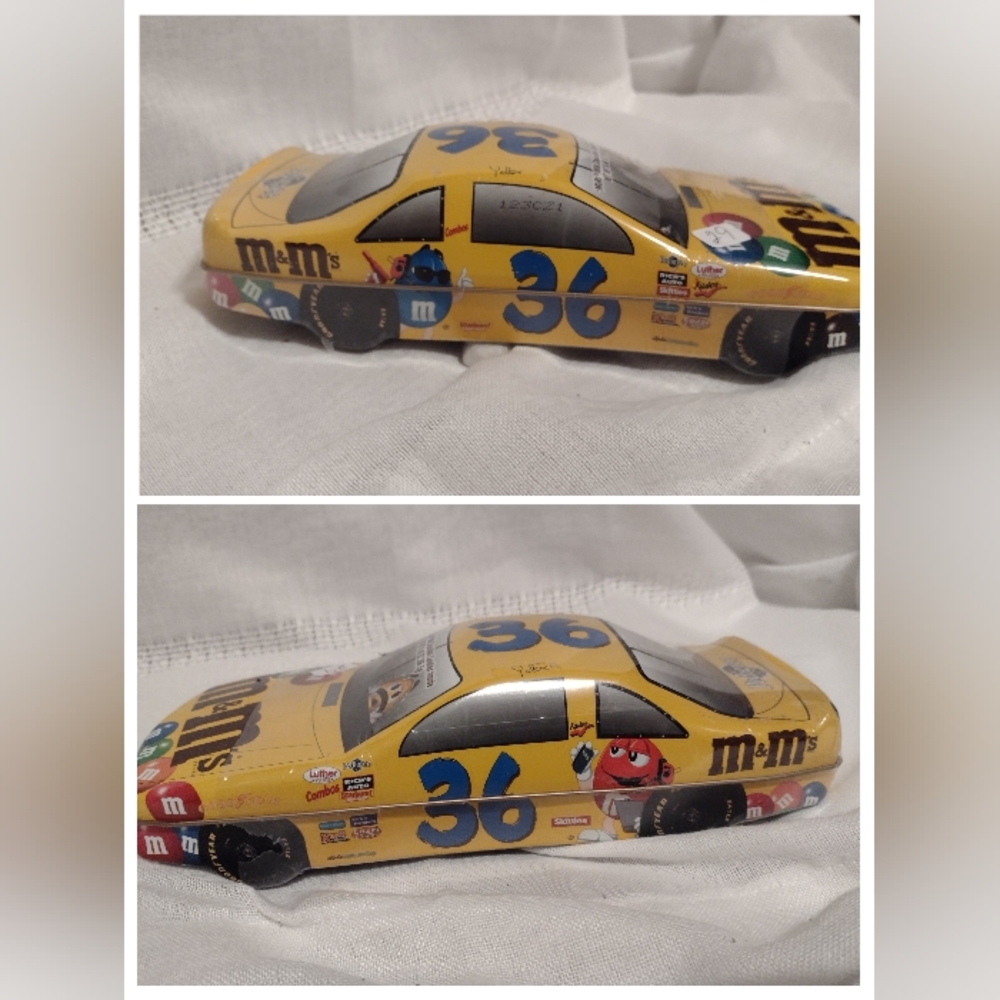 Two M&M candy dispensers